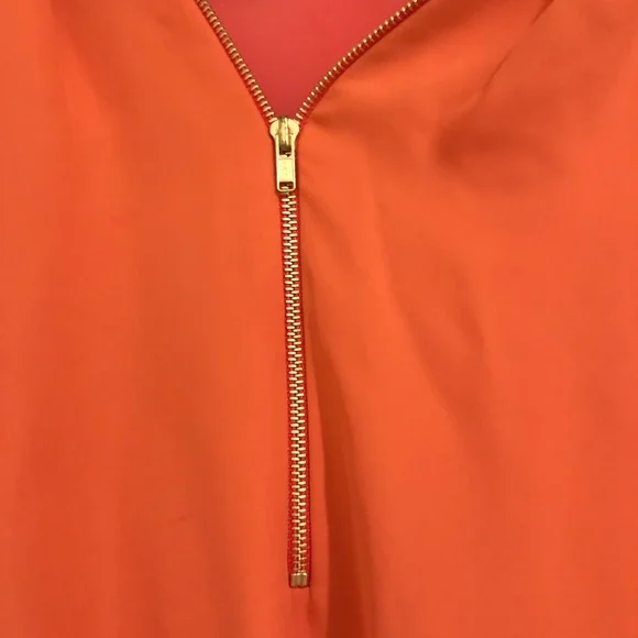 Theory Ivona Double Georgette Silk Dress in Coral - Picture 3 of 5